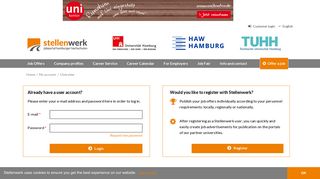 Customer login | Stellenwerk Hamburg