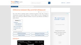 Boy vs Girl Ultrasound - Difference Between - TheyDiffer.com