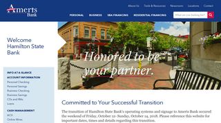 Welcome Hamilton State Bank - Ameris Bank