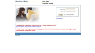 Hamilton College - Cashnet Payment Portal.