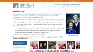 scholarship - Hamilton Community Foundation