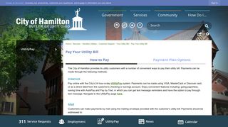 Pay Your Utility Bill | Hamilton, OH