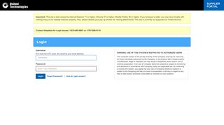 UTC Supplier Portal - Authorization