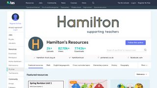 Hamilton's Resources - Teaching Resources - TES