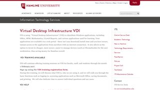 VDI | Knowledge Base | ITS | Hamline University