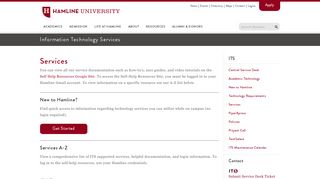 Services | ITS Information Technology Services | Hamline University
