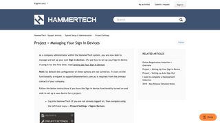 Project > Managing Your Sign In Devices – HammerTech - Support ...