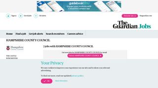 Jobs with HAMPSHIRE COUNTY COUNCIL | Guardian Jobs
