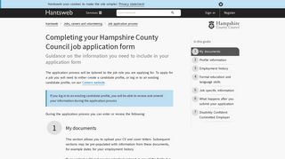 Completing your Hampshire County Council job application form ...
