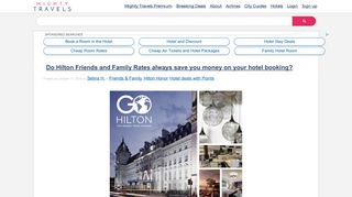 Do Hilton Friends and Family Rates always save you money on your ...