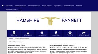 Hamshire-Fannett Independent School District - Student Registration ...