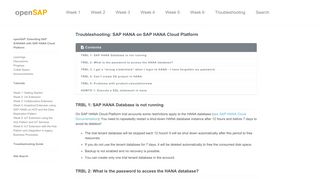 Troubleshooting: SAP HANA on SAP HANA Cloud Platform ...