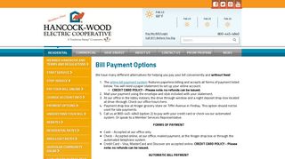 Bill Payment Options | Hancock-Wood Electric Cooperative