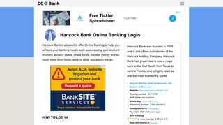 Hancock Bank Online Banking Login - CC Bank