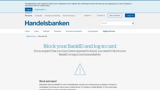 Block BankID | Handelsbanken