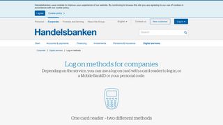 Log on methods for companies | Handelsbanken