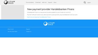 New payment provider Handelsbanken Finans - Litium Docs