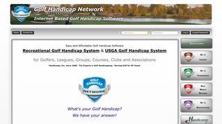 Handicapping Software for Clubs, Associations & Golfers