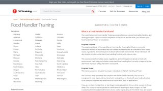Food Handler Training Certification - All States | 360training.com