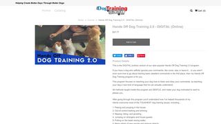 Hands Off Dog Training 2.0 - DIGITAL (Online) – MyDogTrainingStore