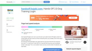 Access handsoff.kajabi.com. Hands Off 2.0 Dog Training Login