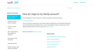 How do I login to my Handy account? – Wayfair + Handy