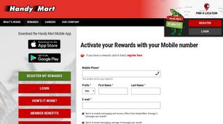 Rewards » Register with Your Phone Number - Handy Marts