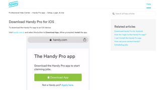 Download Handy Pro for iOS – Professional Help Center