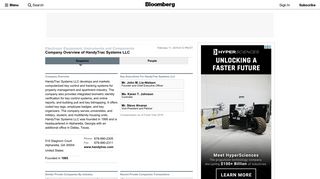 HandyTrac Systems LLC: Private Company Information - Bloomberg