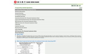 MPF Services - PFS Logon - Hang Seng Bank