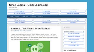 Hangout Login for All Devices - Easy - Gmail Logins - GmailLogins.com