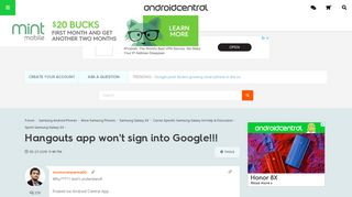Hangouts app won't sign into Google!!! - Android Forums at ...