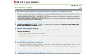 Hang Seng e-Banking - PFS Logon - Hang Seng Bank