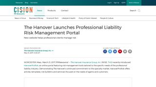 The Hanover Launches Professional Liability Risk Management Portal