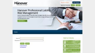 Login - Hanover Professional Risk Management