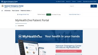 MyHealthONE Patient Portal | Hanover ER