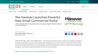 The Hanover Launches Powerful New Small Commercial Portal