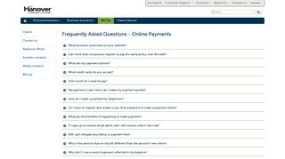 Online Payments FAQs | The Hanover Insurance Group