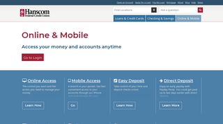 Online & Mobile - Hanscom Federal Credit Union