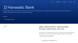 Hanseatic Bank - Visa Developer