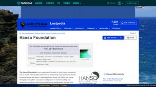 Hanso Foundation | Lostpedia | FANDOM powered by Wikia