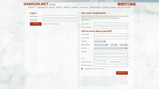 Login-Register - HANSON.NET
