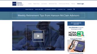 Retirement Tips - Hanson McClain Investment Advisors