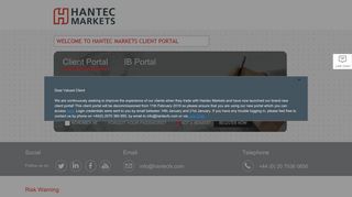 Hantec Markets Limited Portal - Client Portal