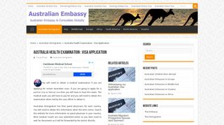 Australia Health Examination : Visa Application | Australian Embassy