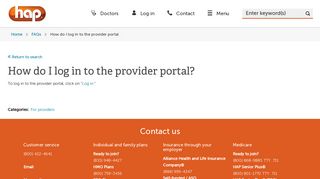 How do I log in to the provider portal | Michigan Health Insurance | HAP