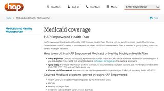 Medicaid/Healthy Michigan Plan | Michigan Health Insurance | HAP