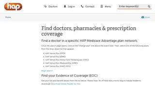 Find Doctors, Pharmacies and Prescription Coverage ... - HAP