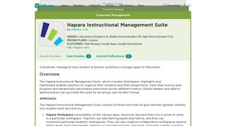 Hapara Instructional Management Suite | Product Reviews | EdSurge