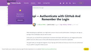 hapi — Authenticate with GitHub And Remember the Login